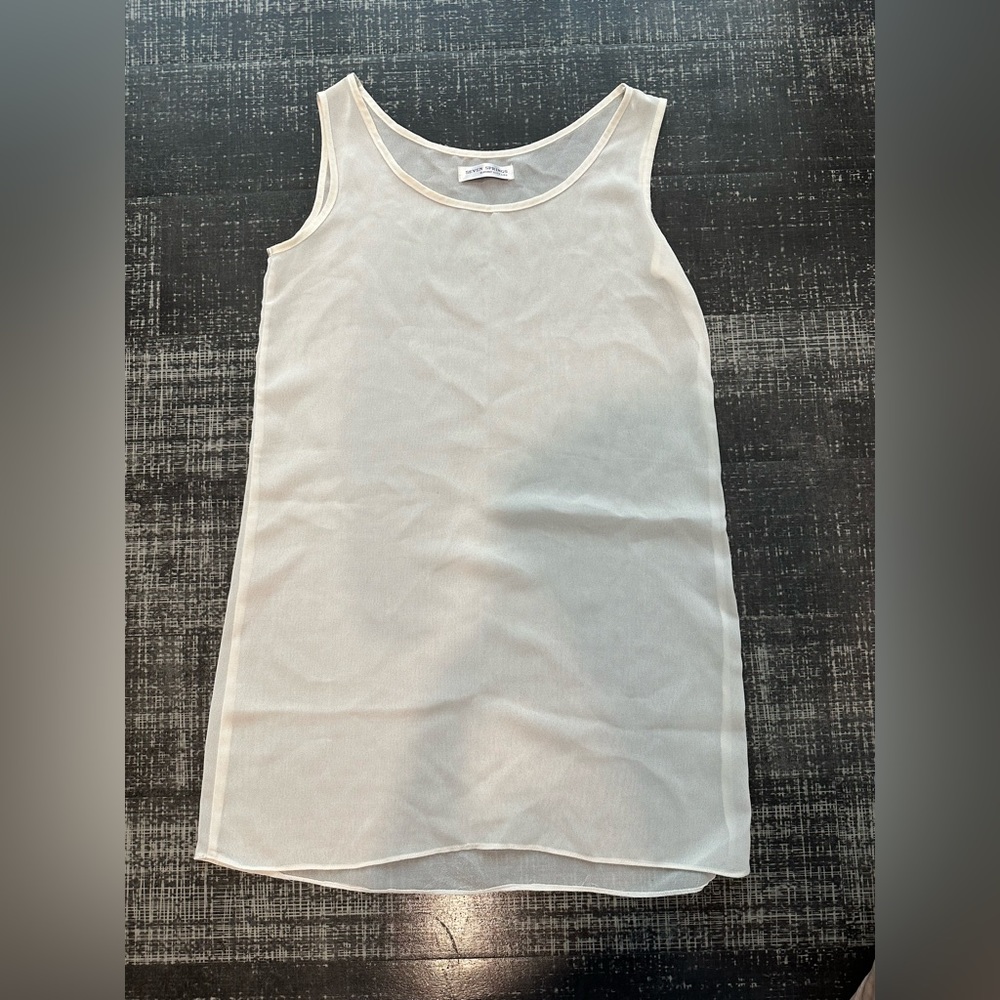 White sheer summer dress size S. Good as inner dress or cover up.